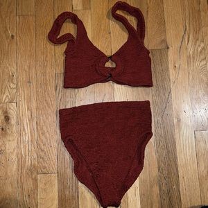 HUNZA G ONE SIZE BURGUNDY